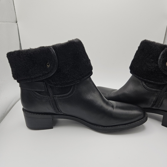 Naturalizer Metro water resistant foldover moto boot black faux leather size 10 - Picture 6 of 11